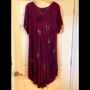 Sakkas Butterfly Sequin Caftan Dress/Coverup 1 sz